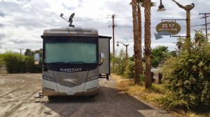 This sign made it clear where we were supposed to park for the night!