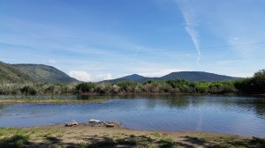 This is the view of the fresh spring just a few yards from our motorhome. Beautiful!