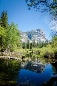 Mirror Lake lives up to its name.