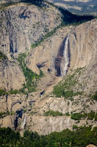 Upper and Lower Yosemite falls from Glacier Point