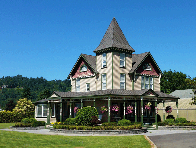 A beautiful home along the bike path.