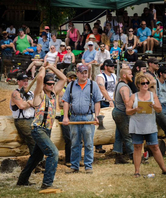 These guys are THROWING their axes! Didn't our Mothers tell us not to do this?