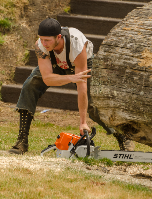 Ready, set, go and run with a chain saw?? Yup, that is part of the competition.