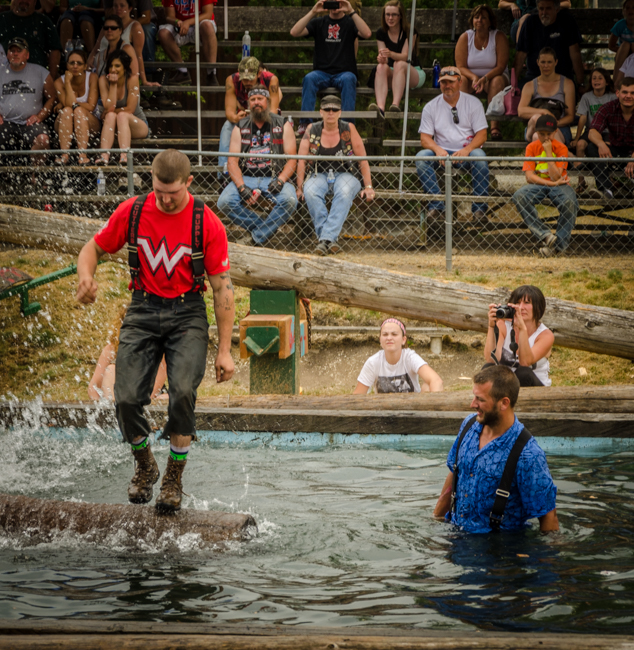 This was the first time I have seen log rolling in real life. Most people quickly ended up in the water.