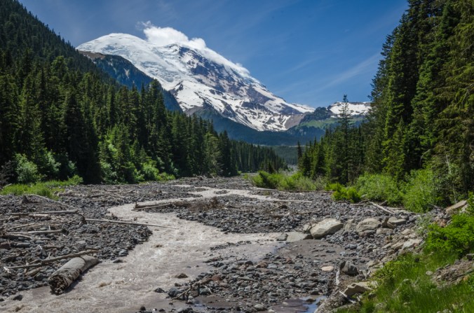 The White River flowing from Mount Rainier.