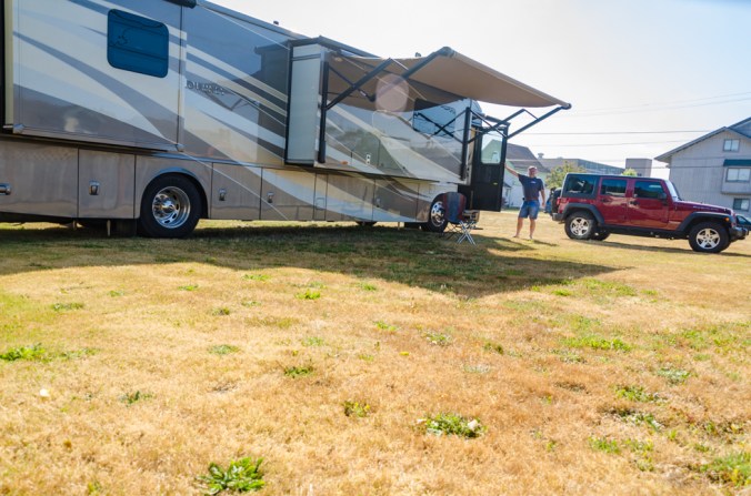 I love my RV spot because there is so much room around me! It is very quiet and nice and cool.