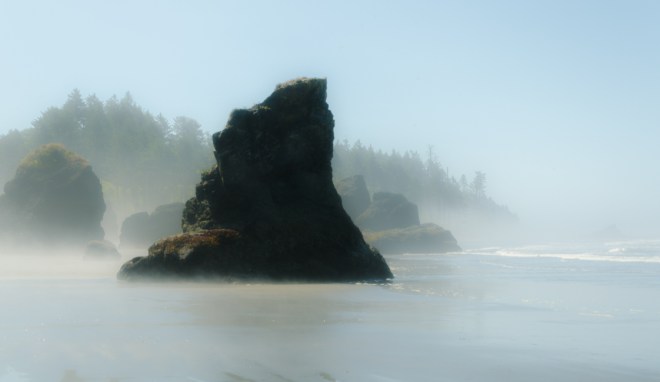 The mist drifting in from the ocean made interesting scenes.