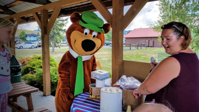 After a stressful and confusing day, huckleberry ice cream was wonderful!