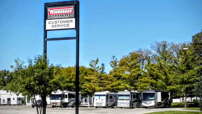 While are all lined up in our RVs in a nice community!