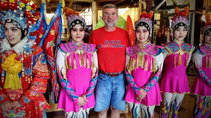 The acrobats had amazing balance!