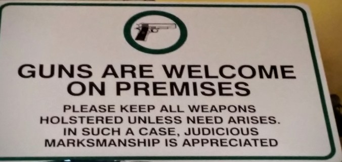 I would expect to see a sign like this in Texas, but I was surprised to find it in a barbecue restaurant in Iowa. 