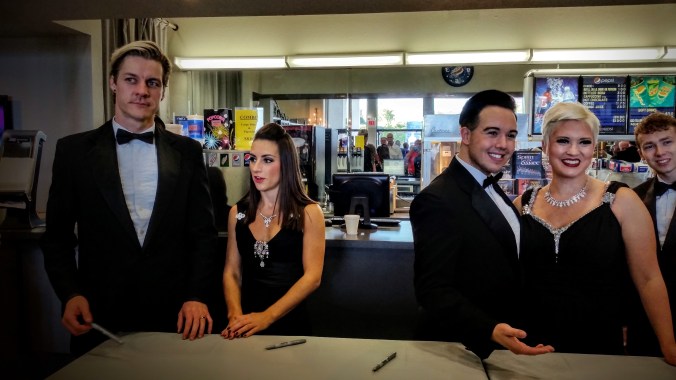 After the show signing CDs.