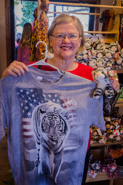 Charlene really enjoyed the white tigers