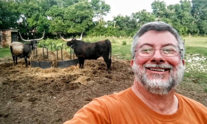 Ed with longhorns